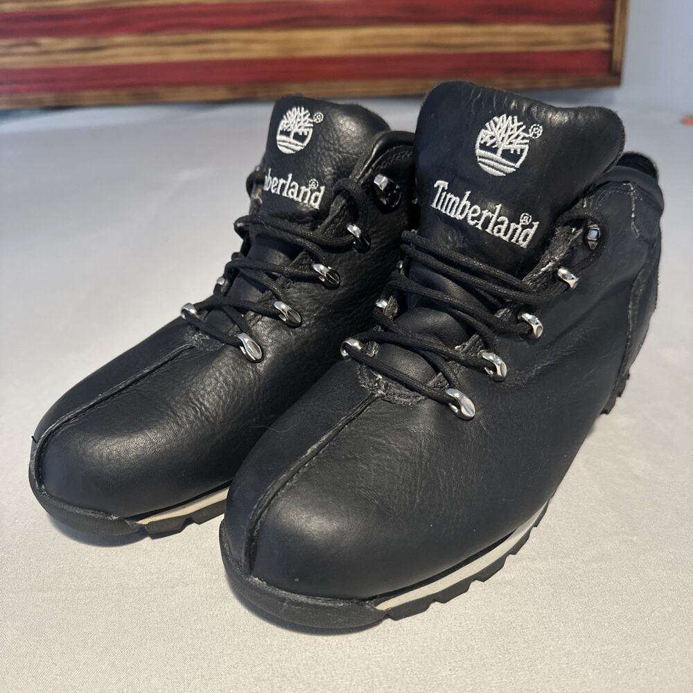 Timberland Black Leather Split Rock 20599 Hiker Mens 7.5